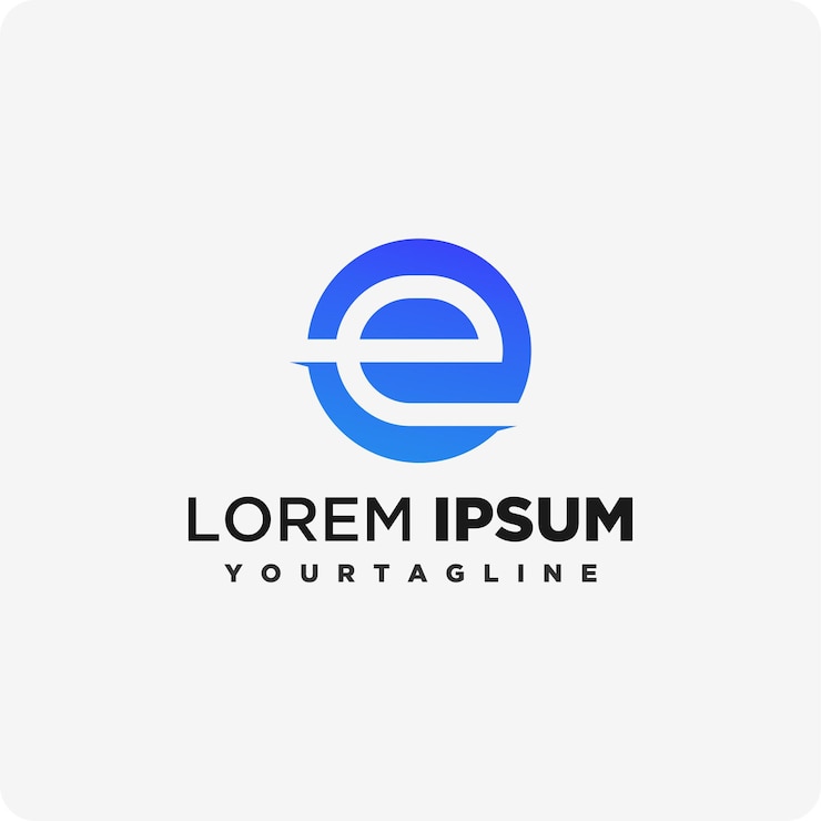 imagen vectorial de plantilla de diseño de logotipo de círculo de letra e