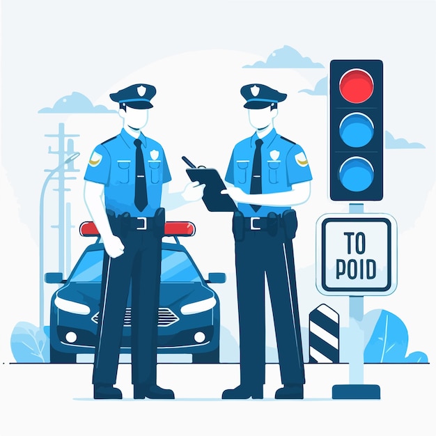 Imagen vectorial de la policía