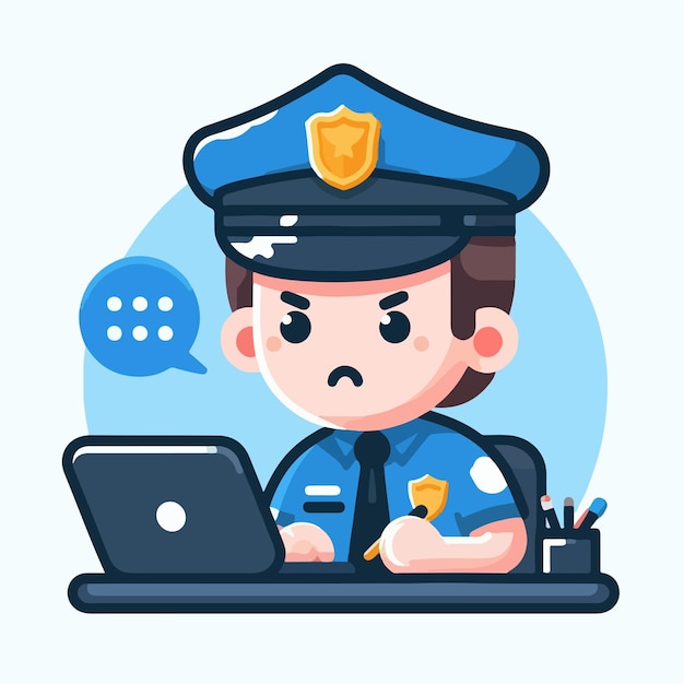 Imagen vectorial de la policía