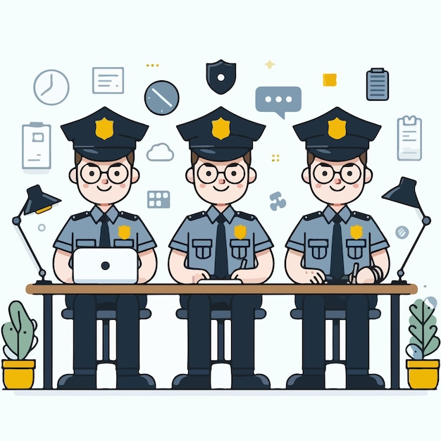 Imagen vectorial de la policía