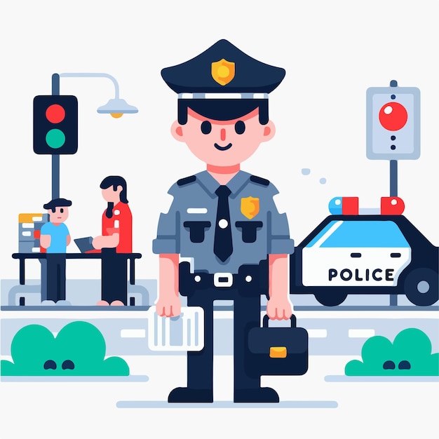 Imagen vectorial de la policía