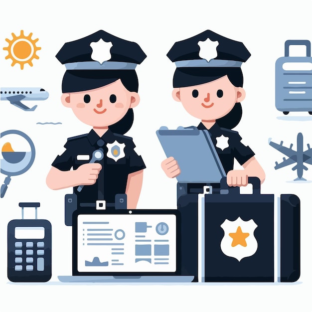 Imagen vectorial de la policía