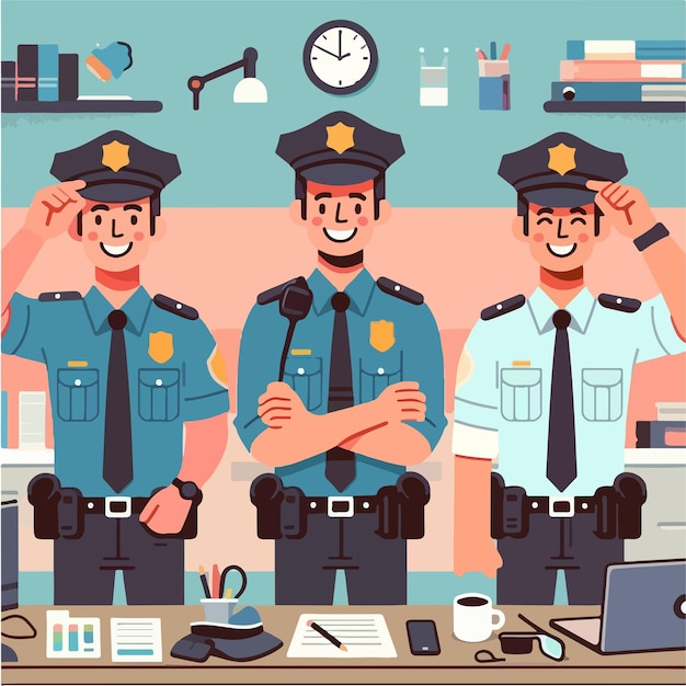 Imagen vectorial de la policía