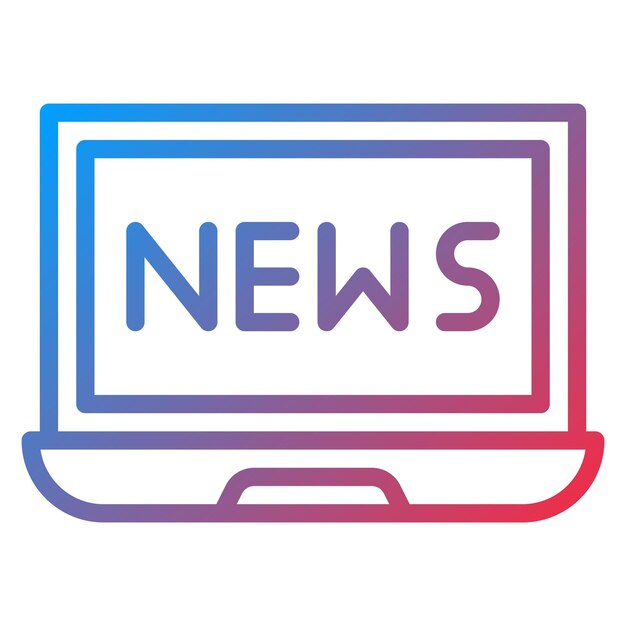 Imagen vectorial de portátil e icono de noticias Se puede usar para el Día de la Libertad de Prensa