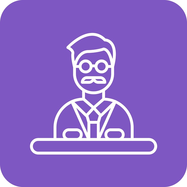 La imagen vectorial principal del icono se puede utilizar para el aprendizaje