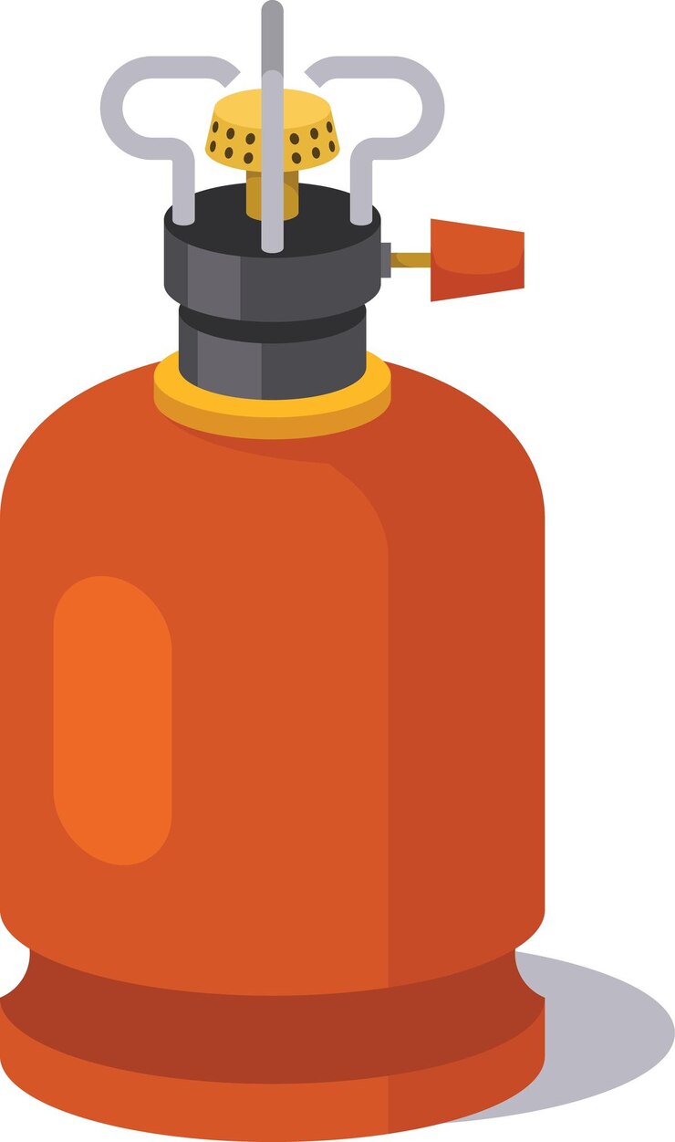 Vector imagen vectorial de un quemador de gas portátil aislado sobre fondo transparente