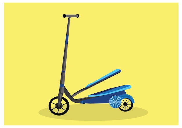 Imagen vectorial de scooter de pedal plegable