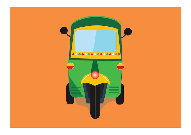 Vector imagen vectorial de stock de indian gnc auto rickshaw