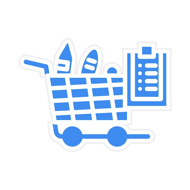 Imagen vectorial total del icono del carrito Se puede utilizar para la tienda de comercio electrónico