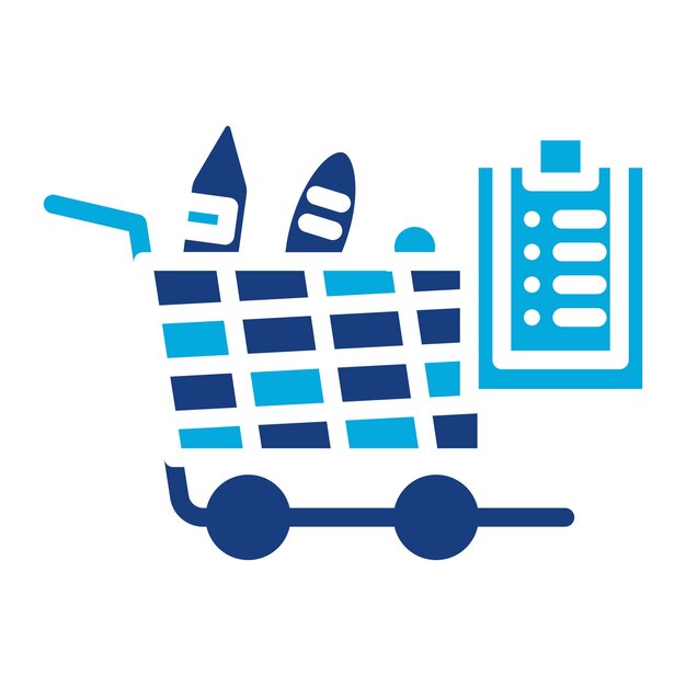 Imagen vectorial total del icono del carrito Se puede utilizar para la tienda de comercio electrónico