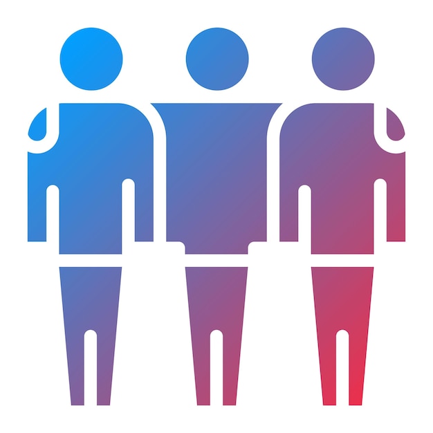 Imagen vectorial de tres íconos de Amigos Se puede usar para Amistad