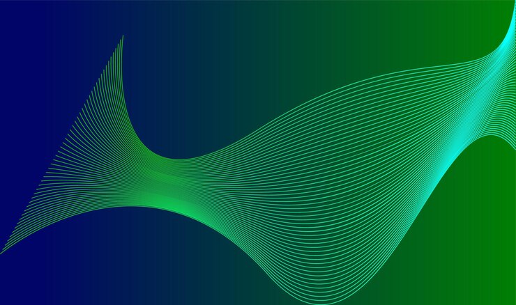 una imagen verde y azul de una onda que dice la palabra cita en ella