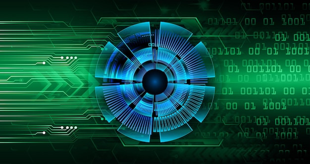 Una imagen verde y azul de una pantalla de computadora con números y números que dicen "ciberseguridad"