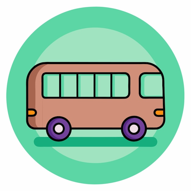 una imagen verde y blanca de un autobús con la palabra "bus" en él