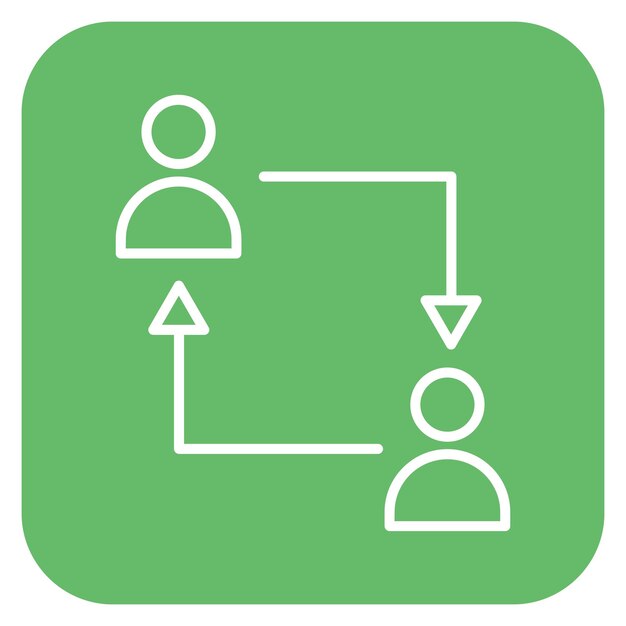 Vector una imagen verde y blanca de un hombre y un hombre con un diagrama en la parte inferior