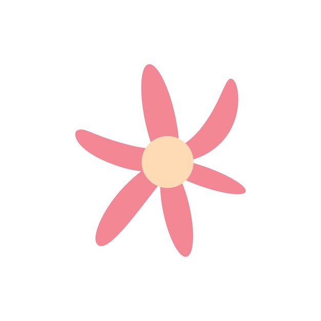 Imagen vívida de flor Perfecta para artículos libros aplicaciones sitios web textil Ilustración de flor rosa con estigma naranja claro