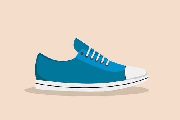 Imagen de un zapato casual que se usa a menudo en las actividades diarias línea continua línea simple línea a todo color