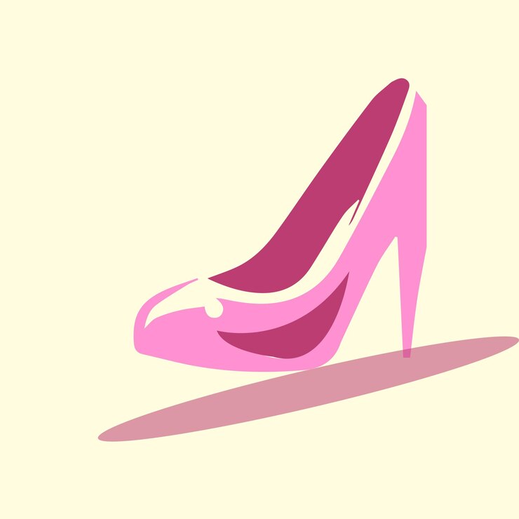 Vector una imagen de un zapato que es rosa
