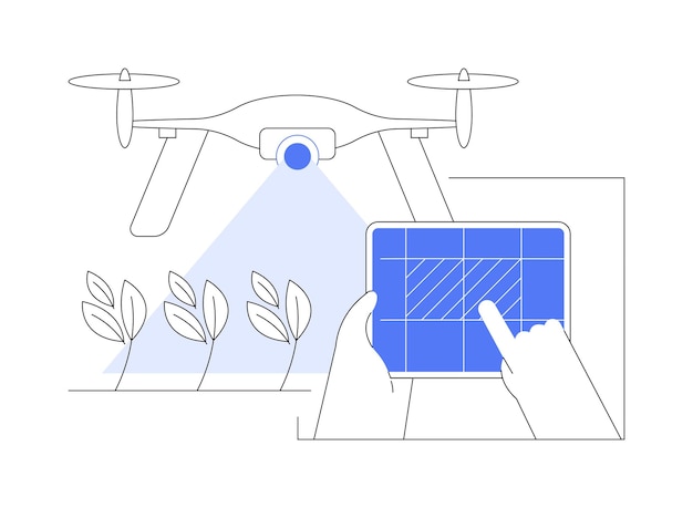 Imágenes aéreas drones ilustraciones de vectores de dibujos animados aislados