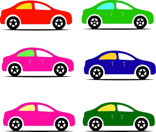 Imágenes coloridas aisladas sobre un fondo blanco