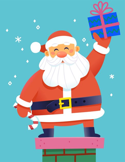 Imágenes para crear tarjetas de felicitación y decoraciones para Navidad y vacaciones de invierno. Papá Noel