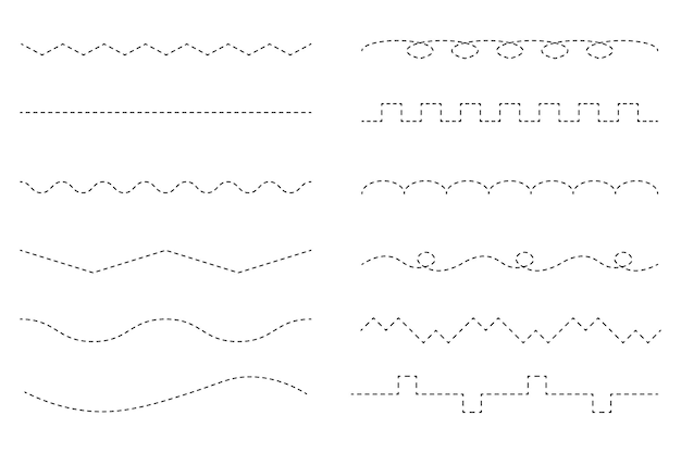 Imágenes de líneas de trazado en el conjunto Ilustración vectorial