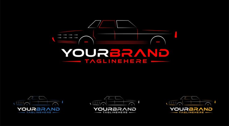 Vector imágenes del logotipo del icono del coche automotriz vector servicio motor mecánico velocidad frente rápido deportes