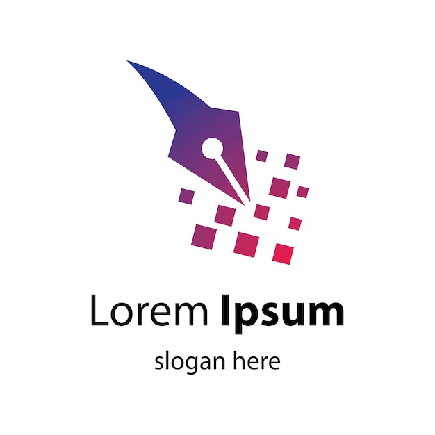 Imágenes de logotipo de lápiz digital