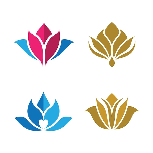 Imágenes de logotipo de loto de belleza