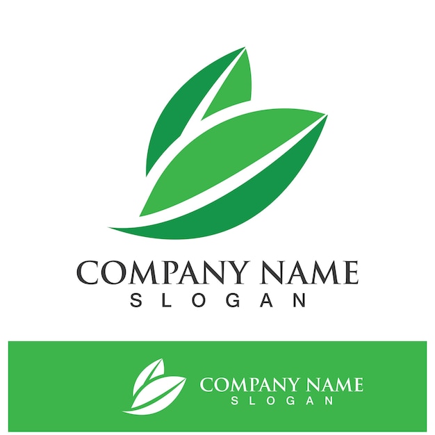 Imágenes de logotipo de naturaleza de hoja de árbol verde