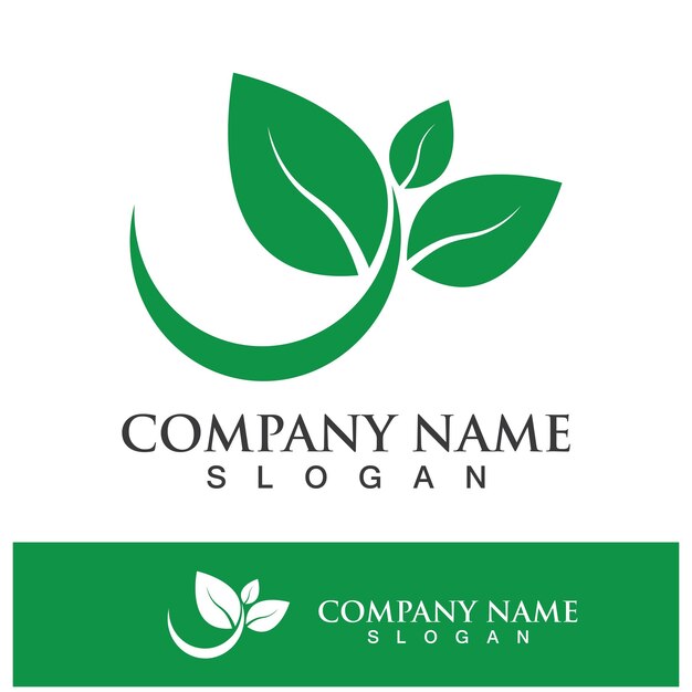 Imágenes de logotipo de naturaleza de hoja de árbol verde