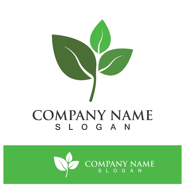 Imágenes de logotipo de naturaleza de hoja de árbol verde