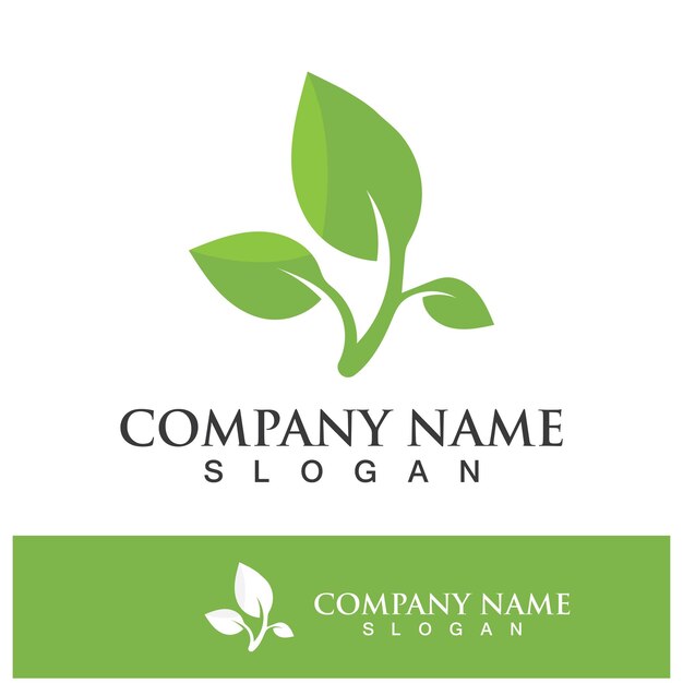 Imágenes de logotipo de naturaleza de hoja de árbol verde