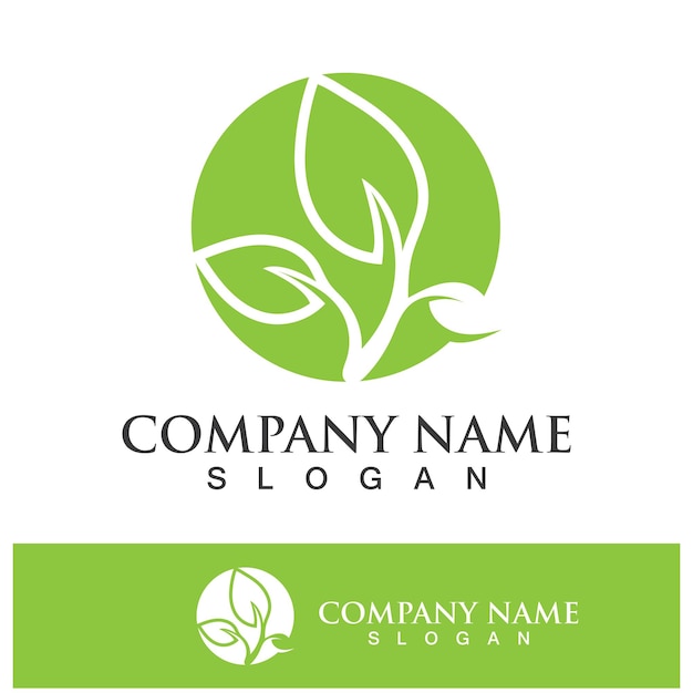 Imágenes del logotipo de la naturaleza de la hoja verde del árbol