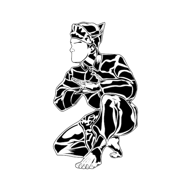 imágenes de movimientos de pencak silat adecuados para diseñar camisetas pegatinas educación y otros
