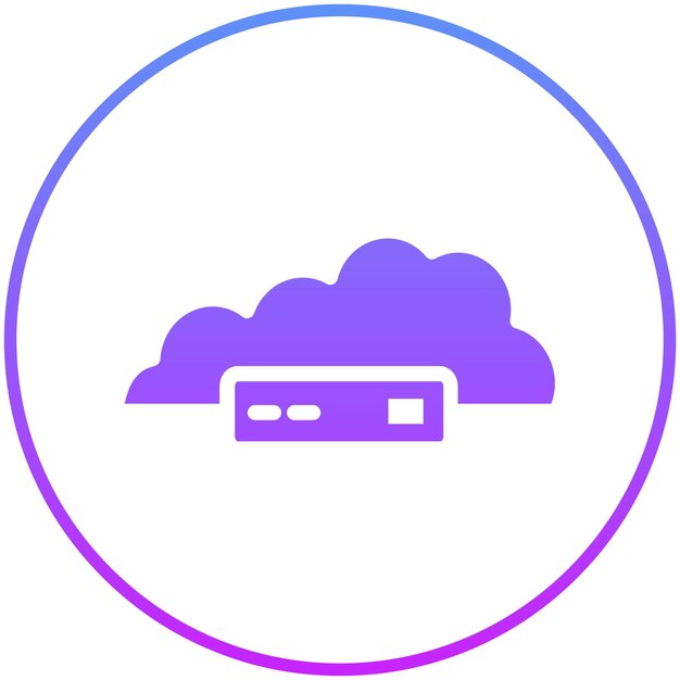 Imágenes en la nube Ilustración del icono vectorial del conjunto de iconos de redes y intercambio de datos