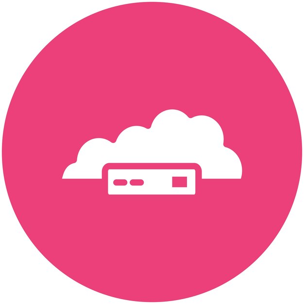 Imágenes en la nube Ilustración del icono vectorial del conjunto de iconos de redes y intercambio de datos