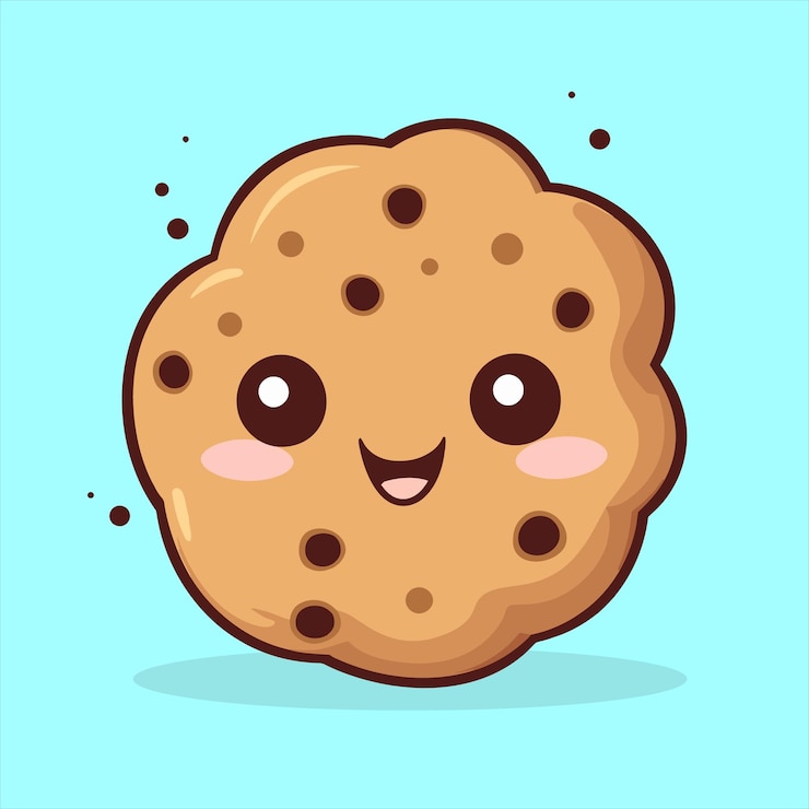 Vector imágenes prediseñadas de galleta kawaii
