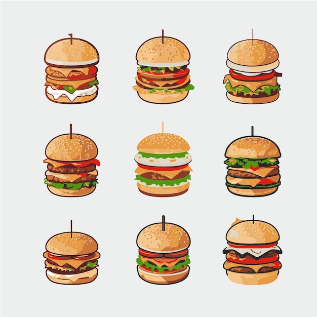 Vector imágenes prediseñadas de hamburguesa