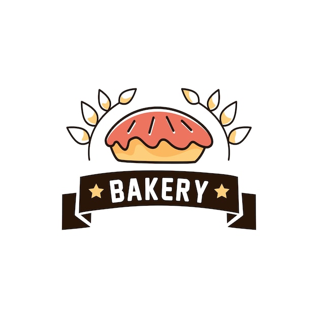 Imágenes prediseñadas de logotipo de panadería dibujadas a mano simples