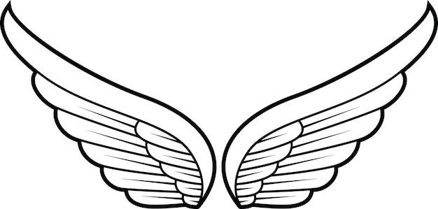 Imágenes Prediseñadas Vector De Alas Stencil Art Aislado Sobre Fondo Transparente