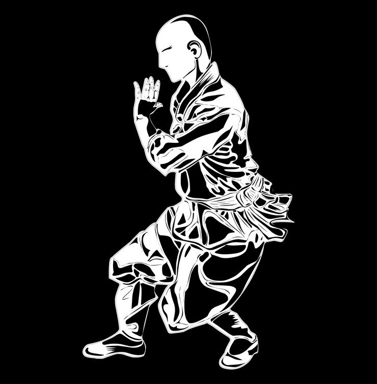 Vector imágenes de silueta de movimiento de kungfu adecuadas para carteles, libros educativos, diseños de camisetas y más