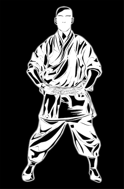 imágenes de silueta de movimientos de kung fu adecuadas para diseños de camisetas, carteles, logotipos y más