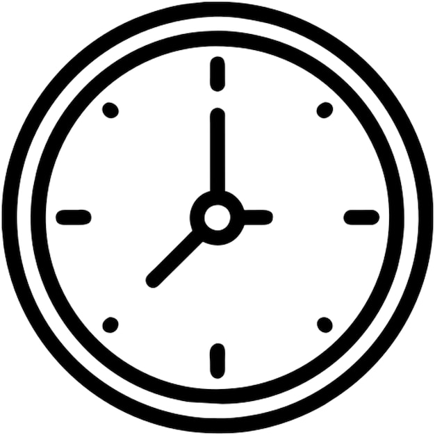 Vector imagina una forma que represente el concepto de tiempo en una forma puramente visual icono