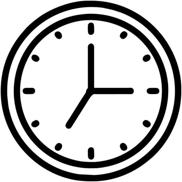imagina una forma que represente el concepto de tiempo en una forma puramente visual icono