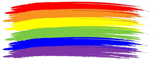 Vector imitación de arco iris de acuarela ilustración vectorial brillante bandera del orgullo gay lgbt