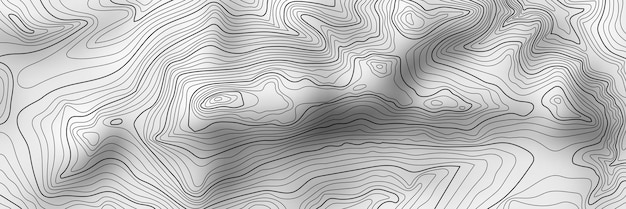 Imitación de un mapa geográfico líneas blancas sobre fondo gris vector diseño banner