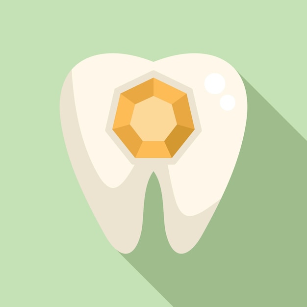 Implante dental que muestra un procedimiento de incrustación de diamantes dorados