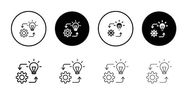Implementación del icono Line Art El conjunto de logotipos