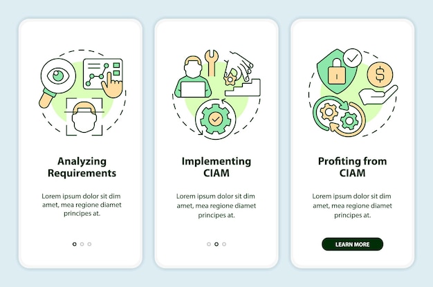 Implementación de la pantalla de la aplicación móvil de incorporación de CIAM